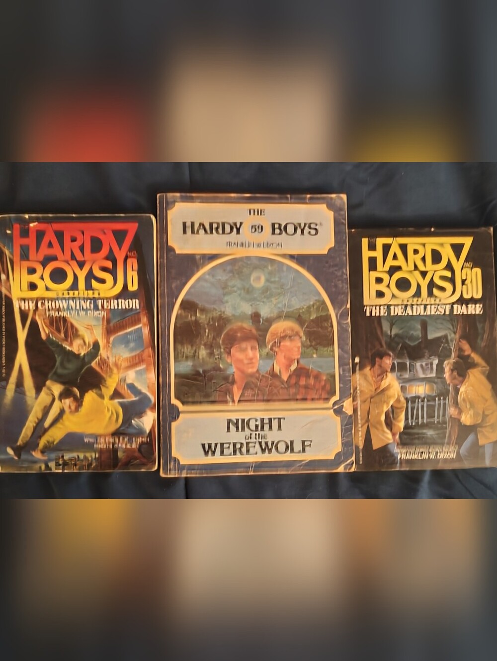 Vintage Hardy Boys Case Files Paperback Books Lot Of Three '79, '87, '89